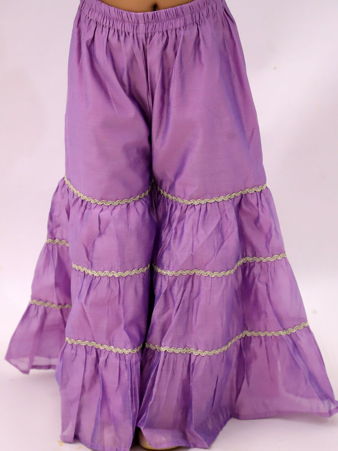 Lil Drama Mishti Purple Kurta and Sharara Set For Girls
