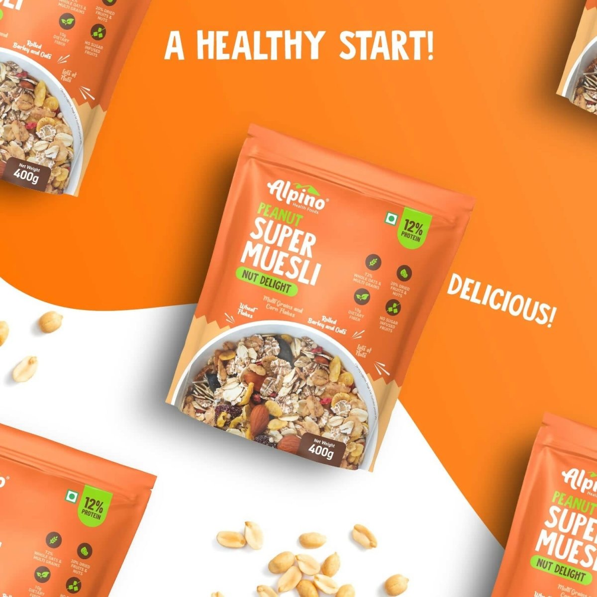 Alpino High Protein Super Muesli Nut Delight - Distacart