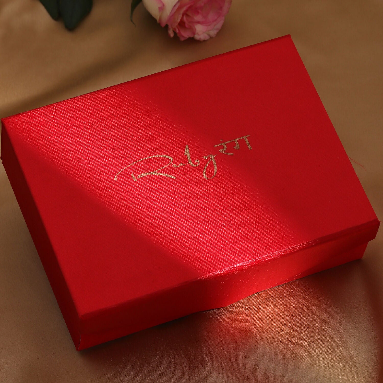 Double Mufli (peanut) Meenakari and Diamond Neckpiece (Gold) - Ruby Raang - Distacart