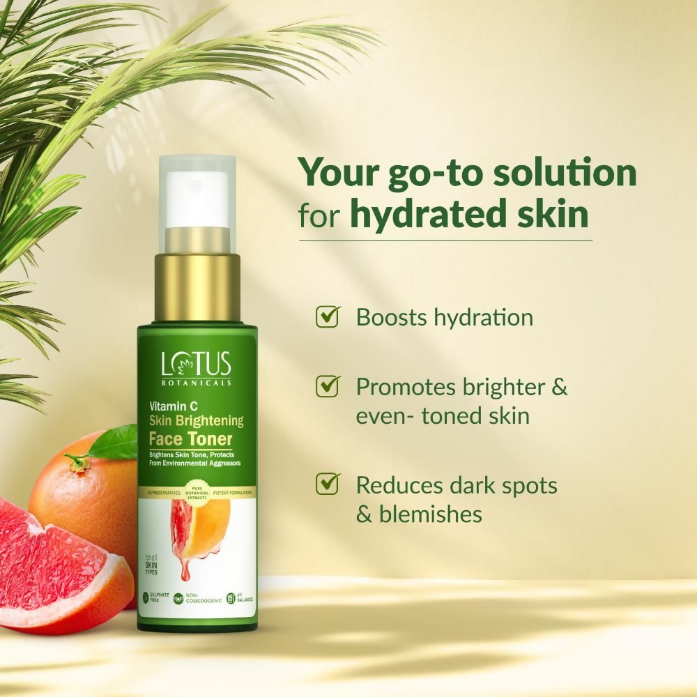 Lotus Botanicals 100x Vitamin C Skin Brightening Face Toner - Distacart