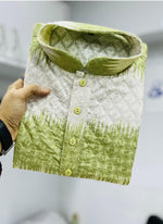 Thumbnail for Prazu Fashion Mahendi Cotton Embroidered Shading Print Kurta