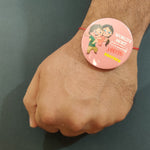 Thumbnail for Indianvibez Annoying Brother Metal Rakhi with Fridge Magnet - Kids Rakhi