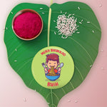 Thumbnail for Indianvibez Bhukkad Bhai Metal Rakhi with Fridge Magnet - Kids Rakhi