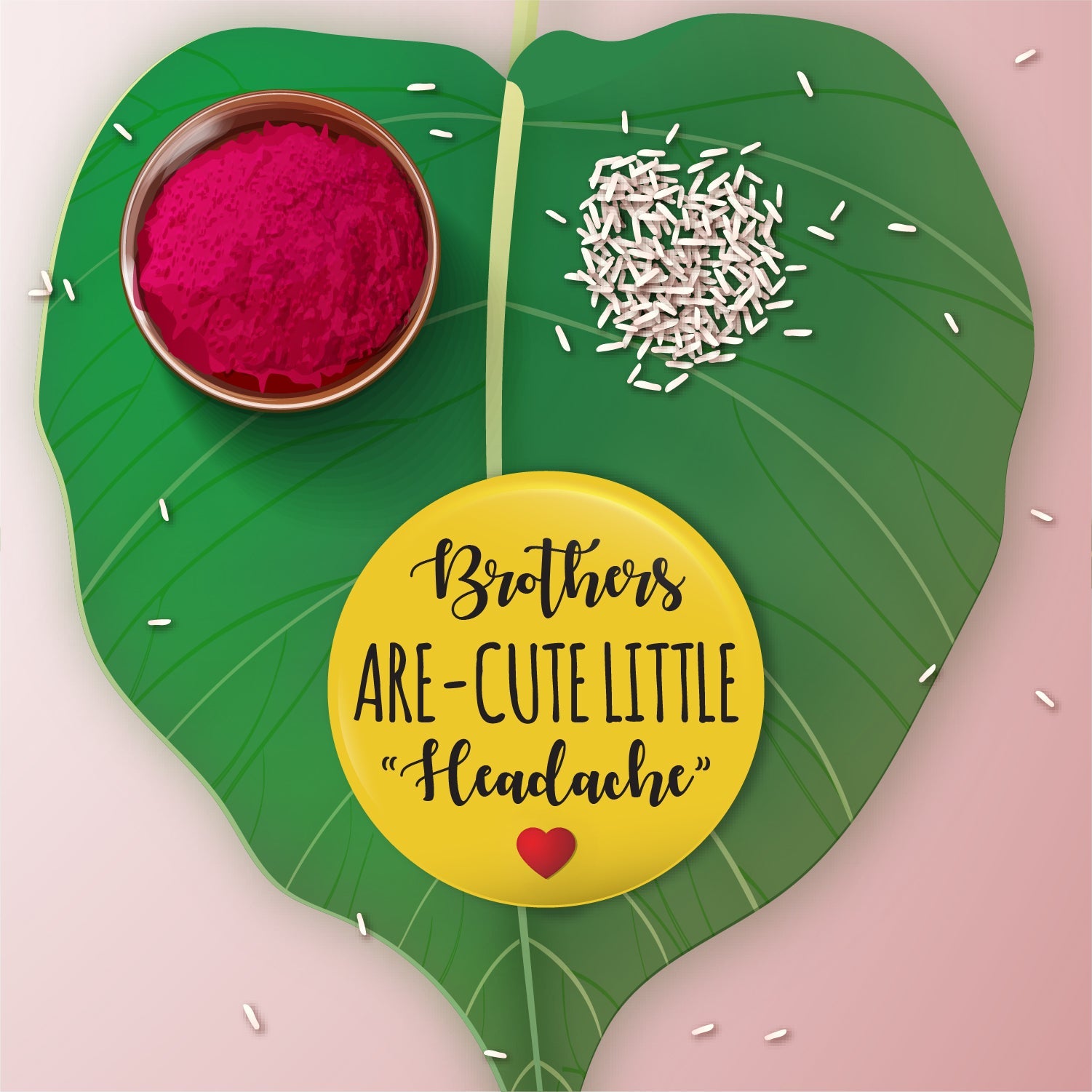 Indianvibez Brothers are Cute Little Headache Metal Rakhi with Fridge Magnet - Kids Rakhi
