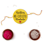 Thumbnail for Indianvibez Brothers are Cute Little Headache Metal Rakhi with Fridge Magnet - Kids Rakhi