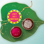 Thumbnail for Indianvibez Lazy No 1 Brother Metal Rakhi with Fridge Magnet - Kids Rakhi