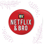 Thumbnail for Indianvibez Netflix & Bro Metal Rakhi with Fridge Magnet - Kids Rakhi
