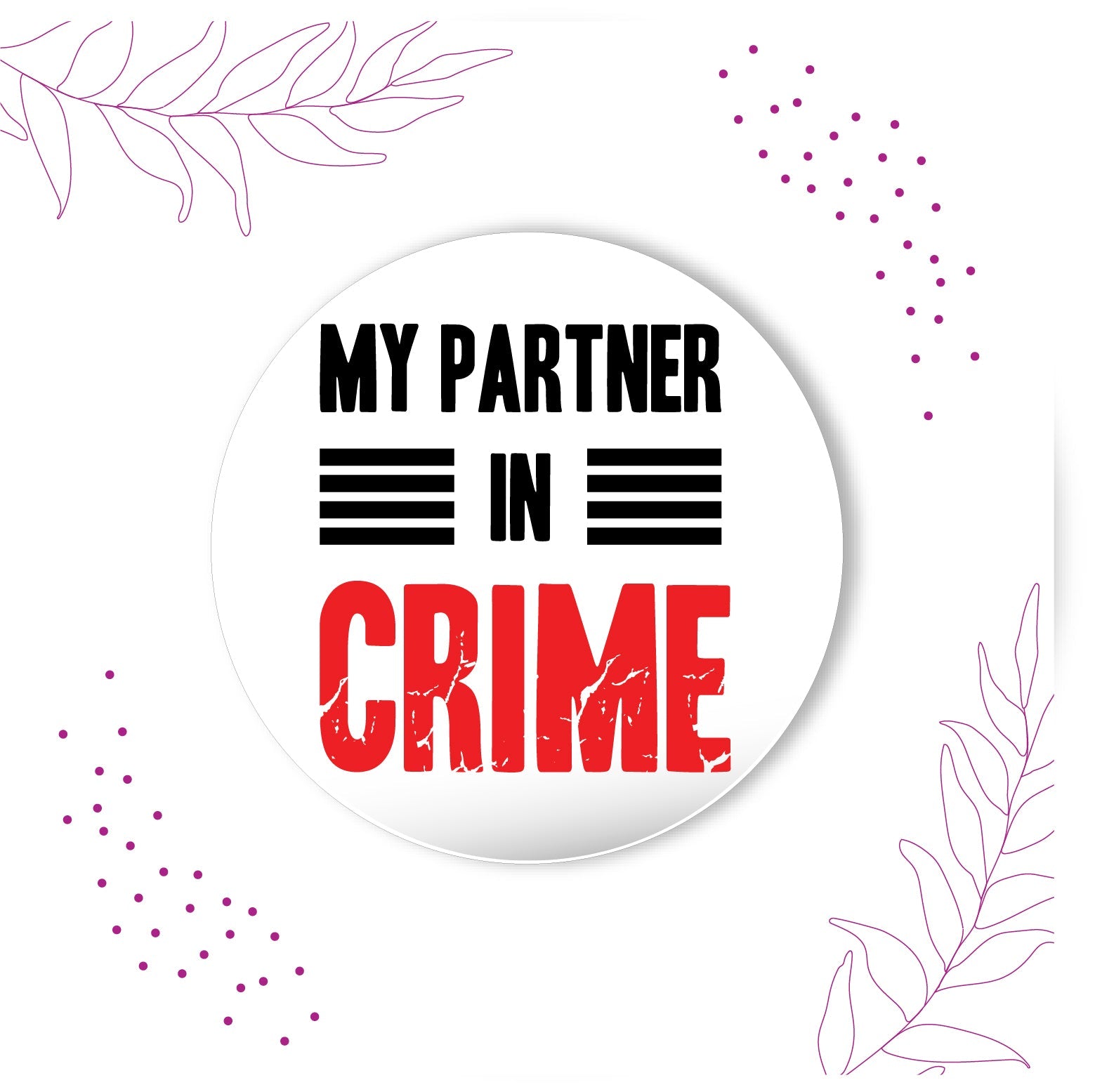 Indianvibez Partner in Crime Metal Rakhi with Fridge Magnet - Kids Rakhi