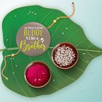 Thumbnail for Indianvibez There is no Buddy Like Brother Metal Rakhi with Fridge Magnet - Kids Rakhi