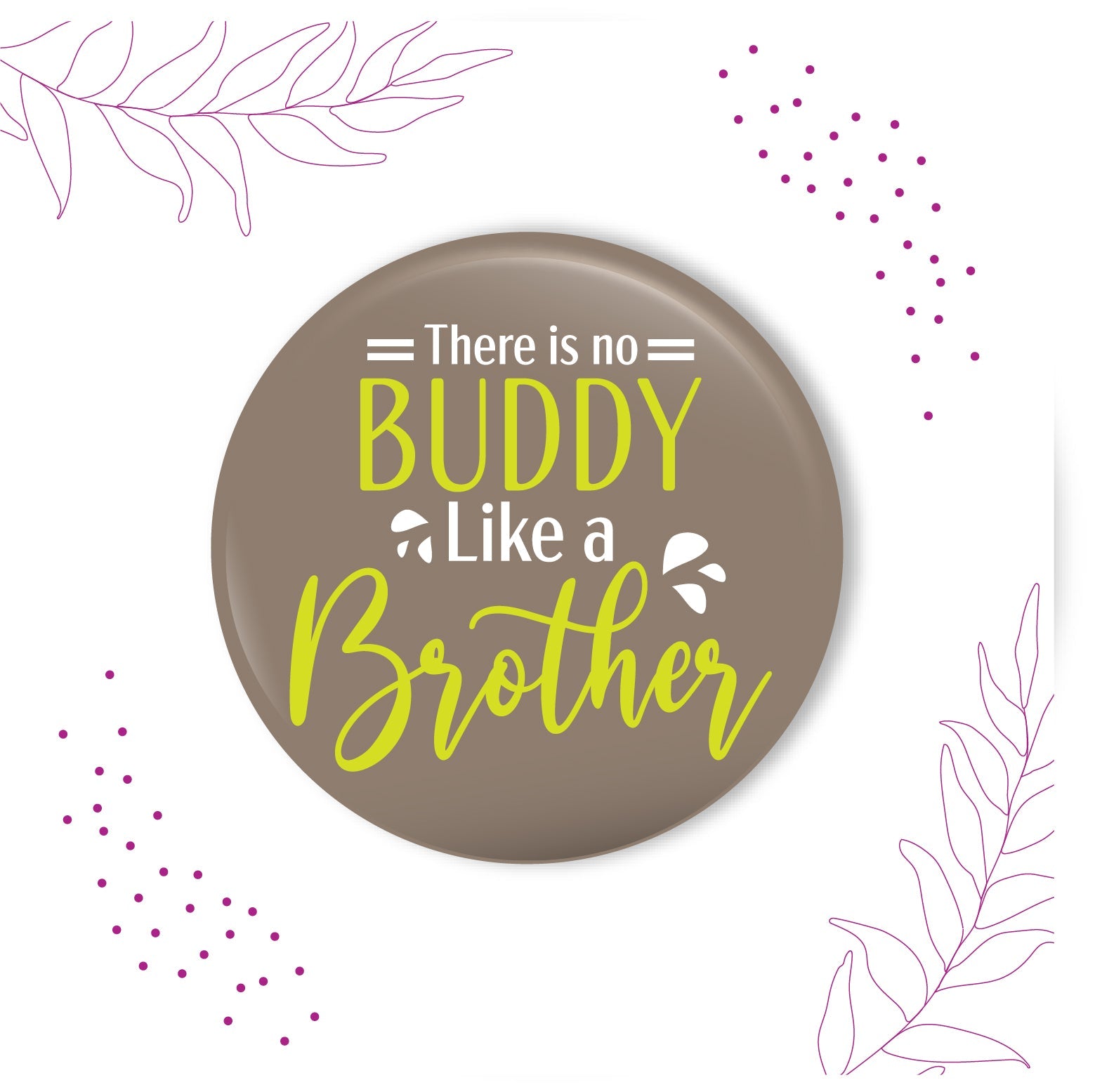 Indianvibez There is no Buddy Like Brother Metal Rakhi with Fridge Magnet - Kids Rakhi