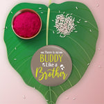 Thumbnail for Indianvibez There is no Buddy Like Brother Metal Rakhi with Fridge Magnet - Kids Rakhi