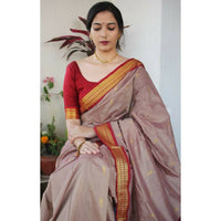 Thumbnail for Preksha Creation Designer Women Banarasi Soft Silk Saree - Grey
