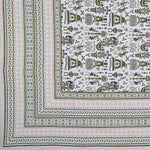 Thumbnail for Rudra Bazaar Olive 210 TC Cotton Double King Bedsheet With 2 Pillow Covers - Distacart