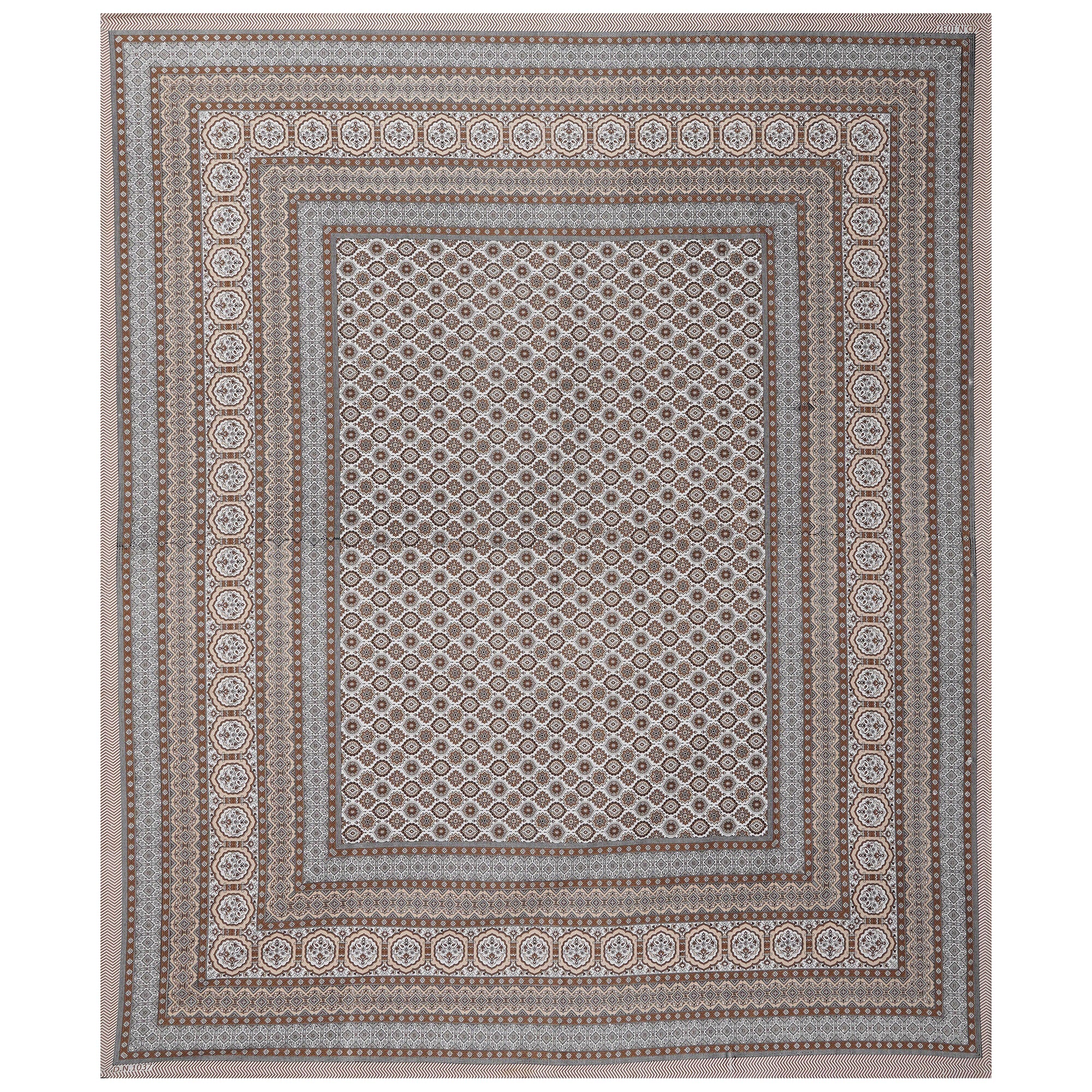 Rudra Bazaar Brown 210 TC Cotton Double King Bedsheet With 2 Pillow Covers - Distacart