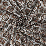 Thumbnail for Rudra Bazaar Brown 210 TC Cotton Double King Bedsheet With 2 Pillow Covers - Distacart