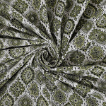 Thumbnail for Rudra Bazaar Green 210 TC Cotton Double King Bedsheet With 2 Pillow Covers - Distacart