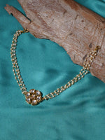 Thumbnail for Kundan & Pearl Neckpiece (Gold) - Ruby Raang - Distacart