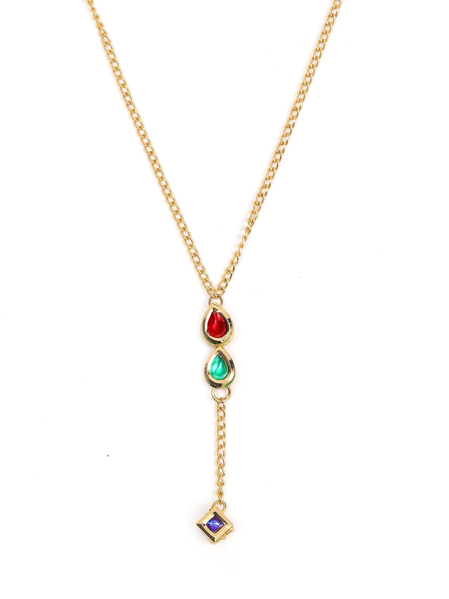 Multi Meenakari Kundan Necklace - Ruby Raang - Distacart