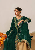 Thumbnail for Prazu Fashion Green Georgette Sequin With Rivet Moti Palazzo Suit