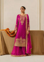 Thumbnail for Prazu Fashion Pink Georgette Sequin With Rivet Moti Palazzo Suit