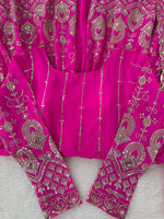 Thumbnail for Prazu Fashion Pink Georgette Thread Sequin Lehenga Style Suit