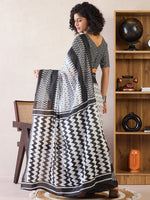 Thumbnail for NOZ2TOZ Women's Cotton White Printed Ready to Wear With Blouse Piece - Distacart