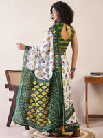 Thumbnail for NOZ2TOZ Women's Cotton White Printed Ready to Wear With Blouse Piece - Distacart