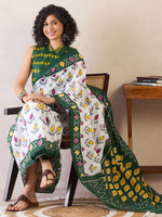 Thumbnail for NOZ2TOZ Women's Cotton White Printed Ready to Wear With Blouse Piece - Distacart