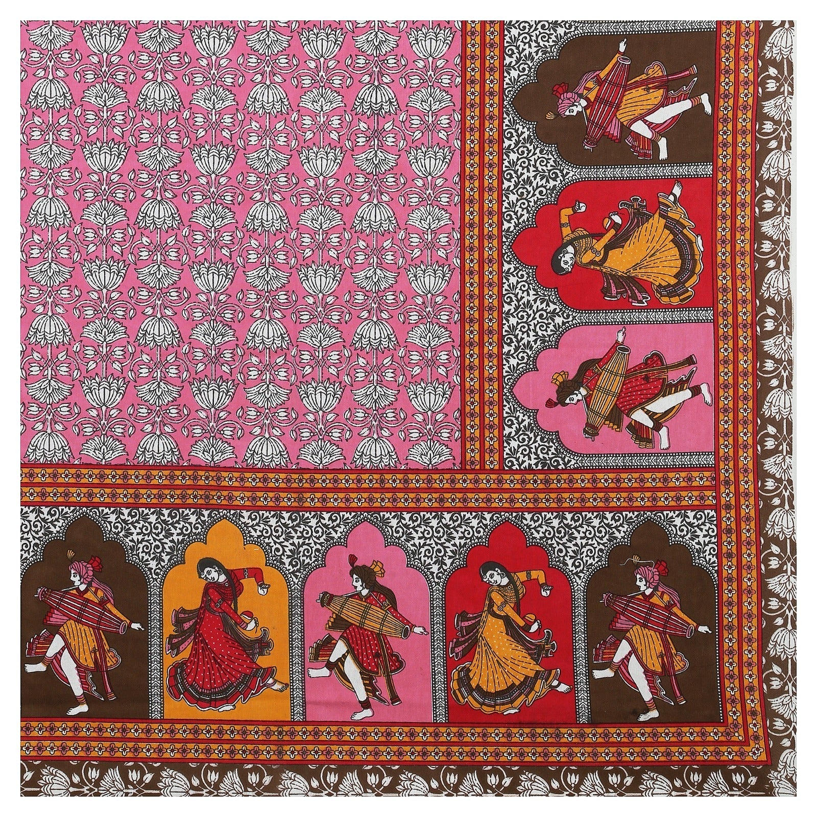 Rudra Bazaar Multicolour 210 TC Cotton Double King Bedsheet With 2 Pillow Covers - Distacart