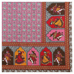 Thumbnail for Rudra Bazaar Multicolour 210 TC Cotton Double King Bedsheet With 2 Pillow Covers - Distacart