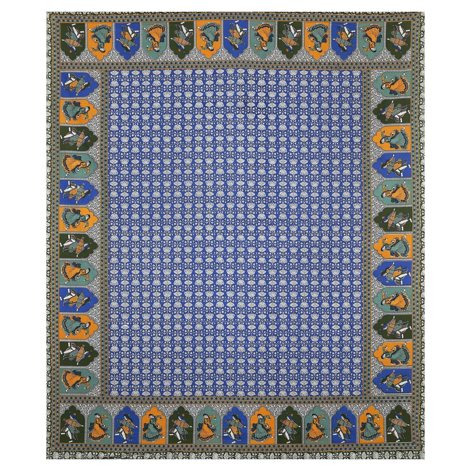 Rudra Bazaar Multicolour 210 TC Cotton Double King Bedsheet With 2 Pillow Covers - Distacart