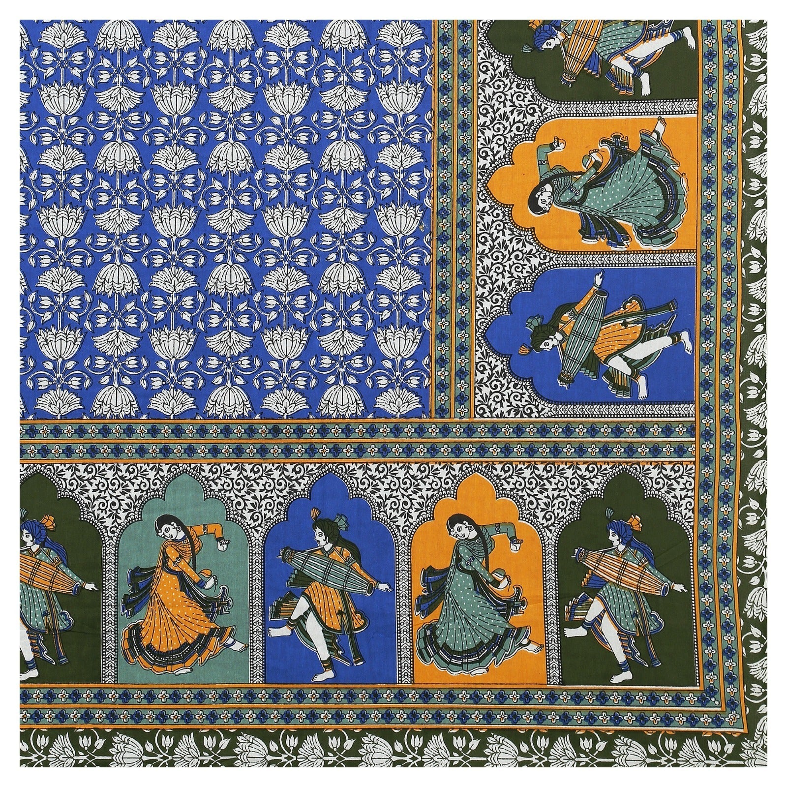 Rudra Bazaar Multicolour 210 TC Cotton Double King Bedsheet With 2 Pillow Covers - Distacart