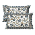 Thumbnail for Rudra Bazaar Multicolour 210 TC Cotton Double King Bedsheet With 2 Pillow Covers - Distacart