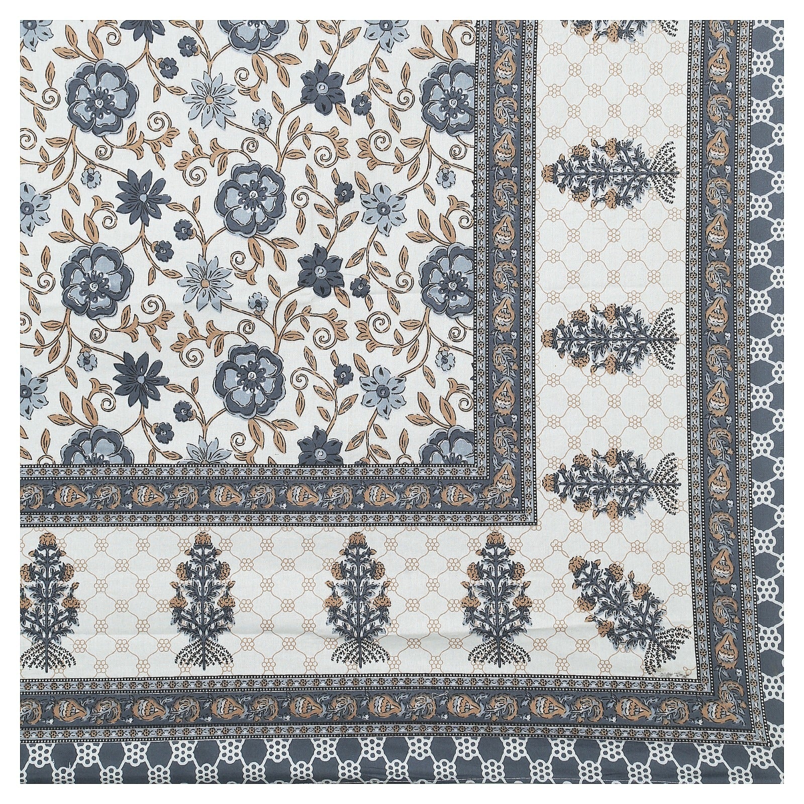 Rudra Bazaar Multicolour 210 TC Cotton Double King Bedsheet With 2 Pillow Covers - Distacart