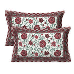 Thumbnail for Rudra Bazaar Multicolour 210 TC Cotton Double King Bedsheet With 2 Pillow Covers - Distacart