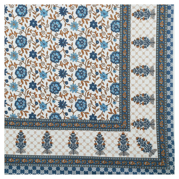 Rudra Bazaar Multicolour 210 TC Cotton Double King Bedsheet With 2 Pillow Covers - Distacart