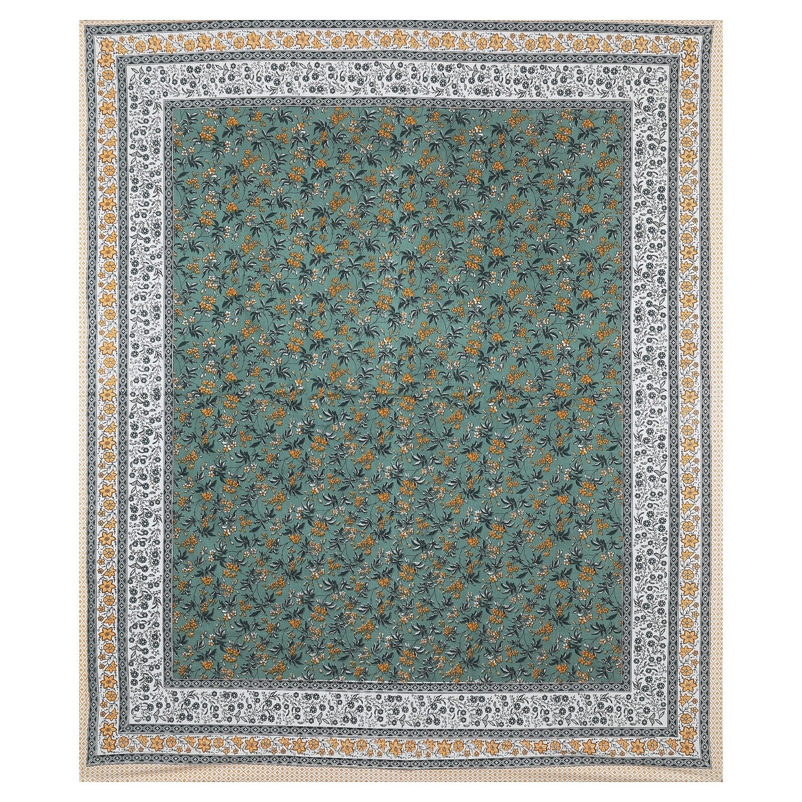 Rudra Bazaar Multicolour 210 TC Cotton Double King Bedsheet With 2 Pillow Covers - Distacart