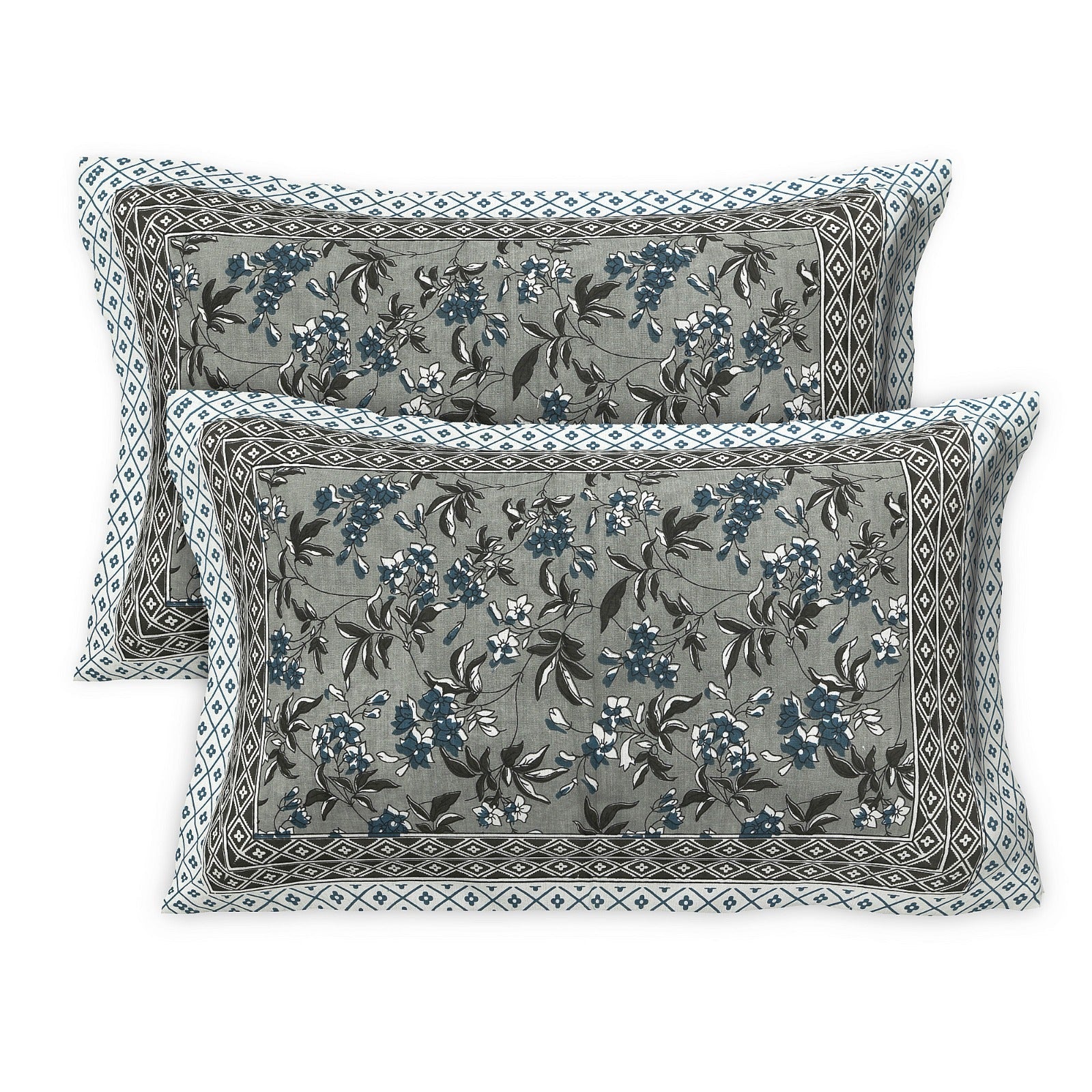 Rudra Bazaar Multicolour 210 TC Cotton Double King Bedsheet With 2 Pillow Covers - Distacart