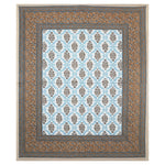 Thumbnail for Rudra Bazaar Multicolour 210 TC Cotton Double King Bedsheet With 2 Pillow Covers - Distacart