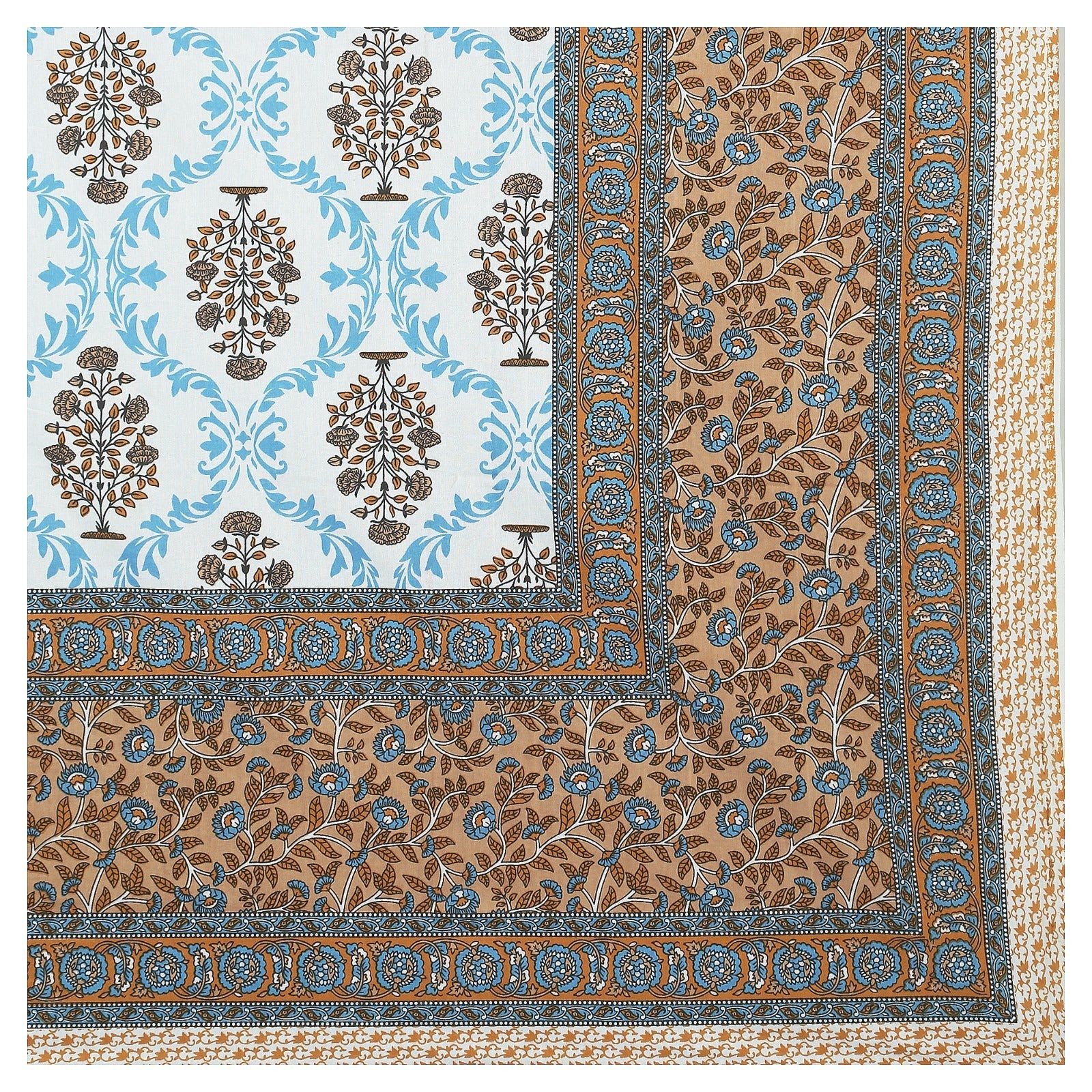 Rudra Bazaar Multicolour 210 TC Cotton Double King Bedsheet With 2 Pillow Covers - Distacart