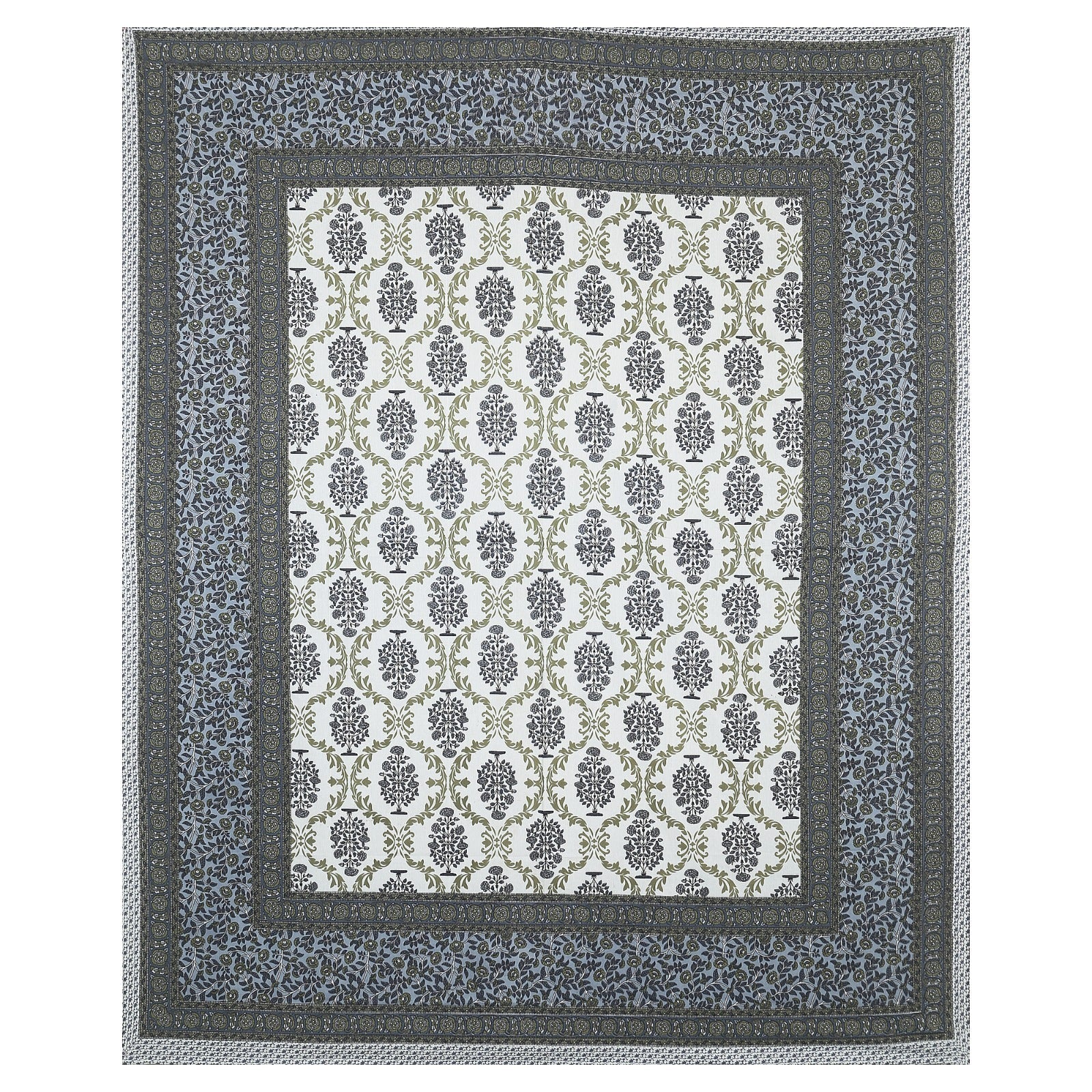 Rudra Bazaar Multicolour 210 TC Cotton Double King Bedsheet With 2 Pillow Covers - Distacart