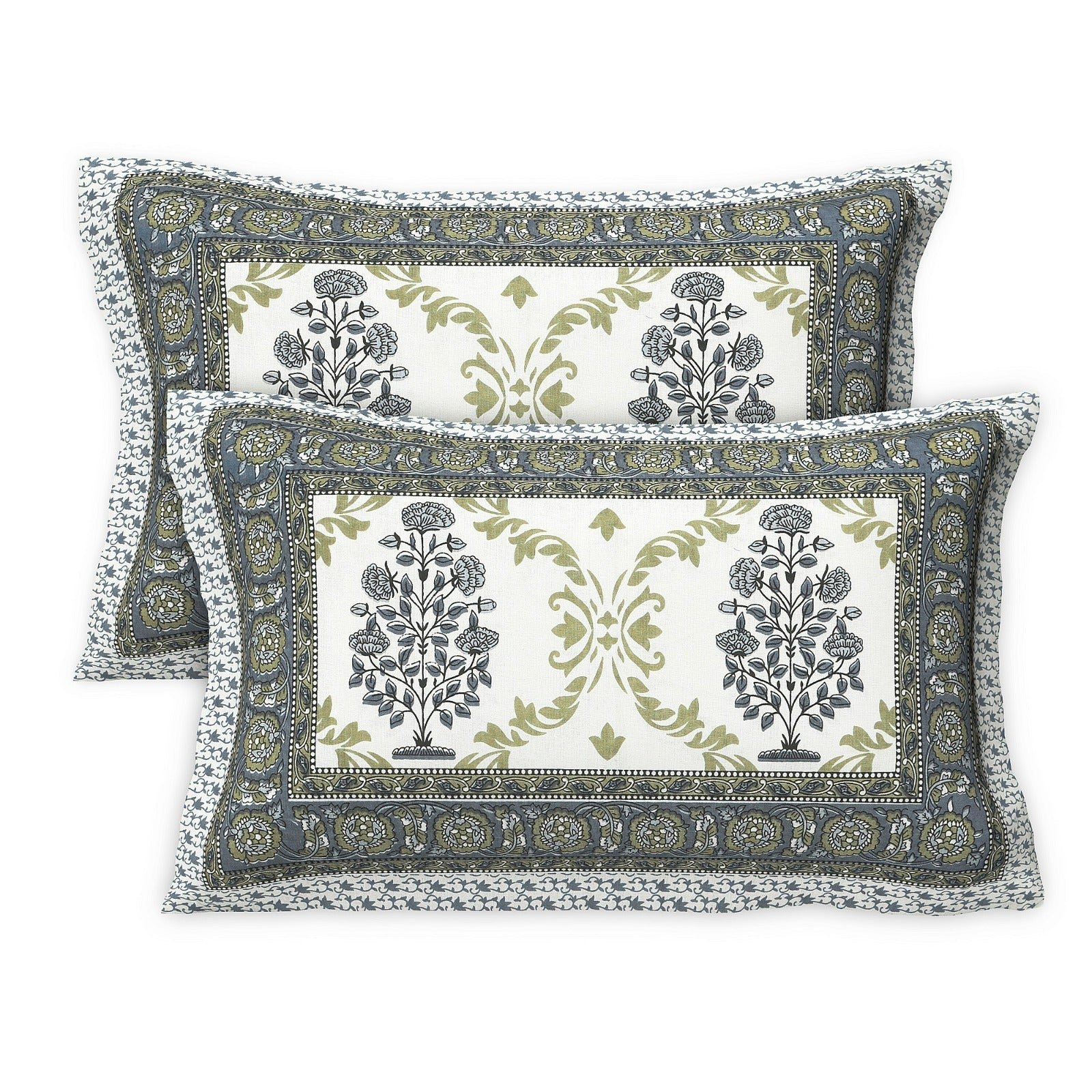 Rudra Bazaar Multicolour 210 TC Cotton Double King Bedsheet With 2 Pillow Covers - Distacart