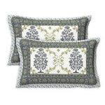 Thumbnail for Rudra Bazaar Multicolour 210 TC Cotton Double King Bedsheet With 2 Pillow Covers - Distacart