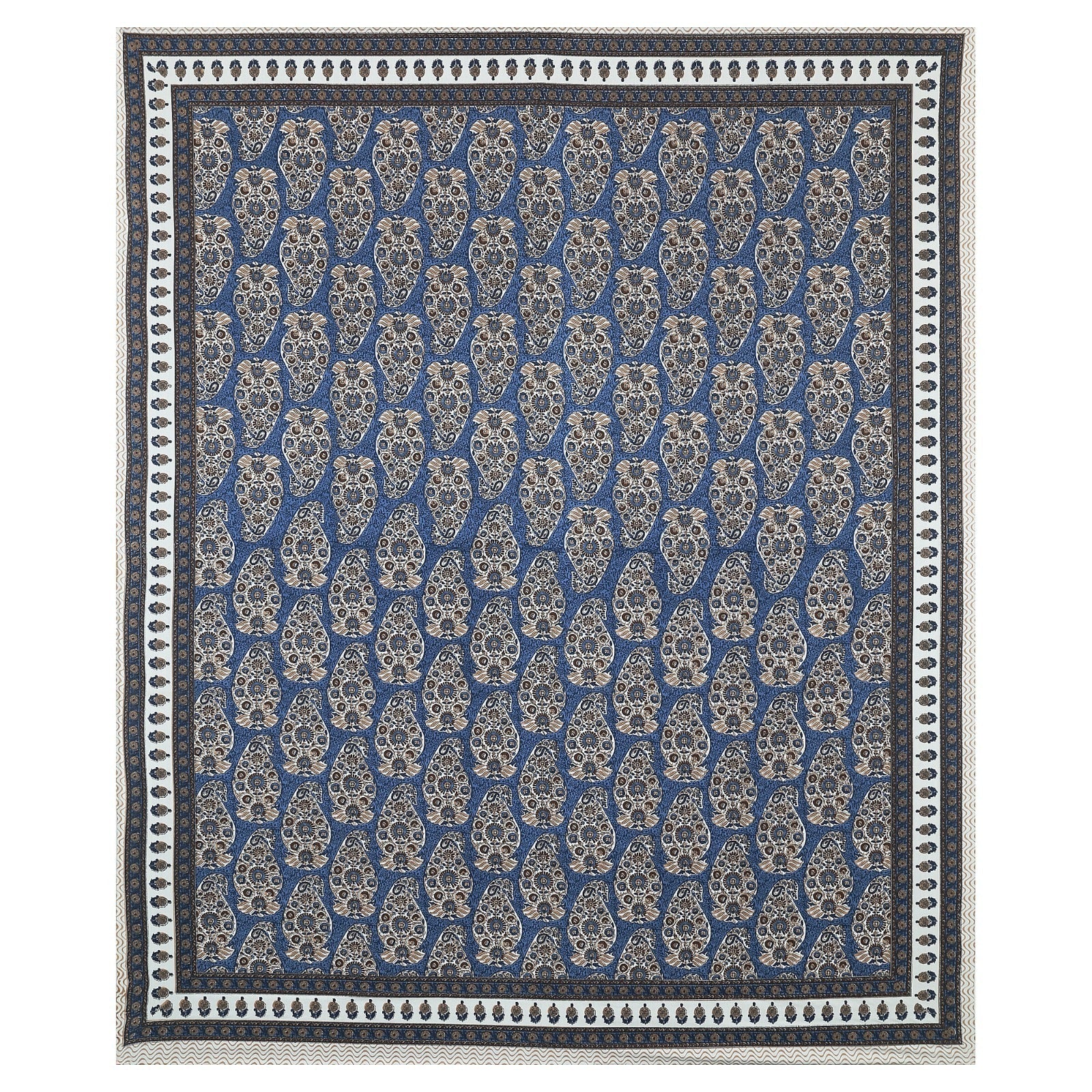 Rudra Bazaar Multicolour 210 TC Cotton Double King Bedsheet With 2 Pillow Covers - Distacart