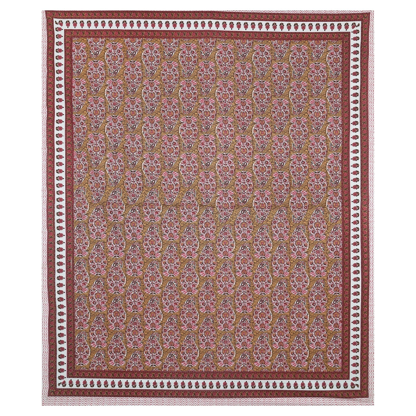 Rudra Bazaar Multicolour 210 TC Cotton Double King Bedsheet With 2 Pillow Covers - Distacart