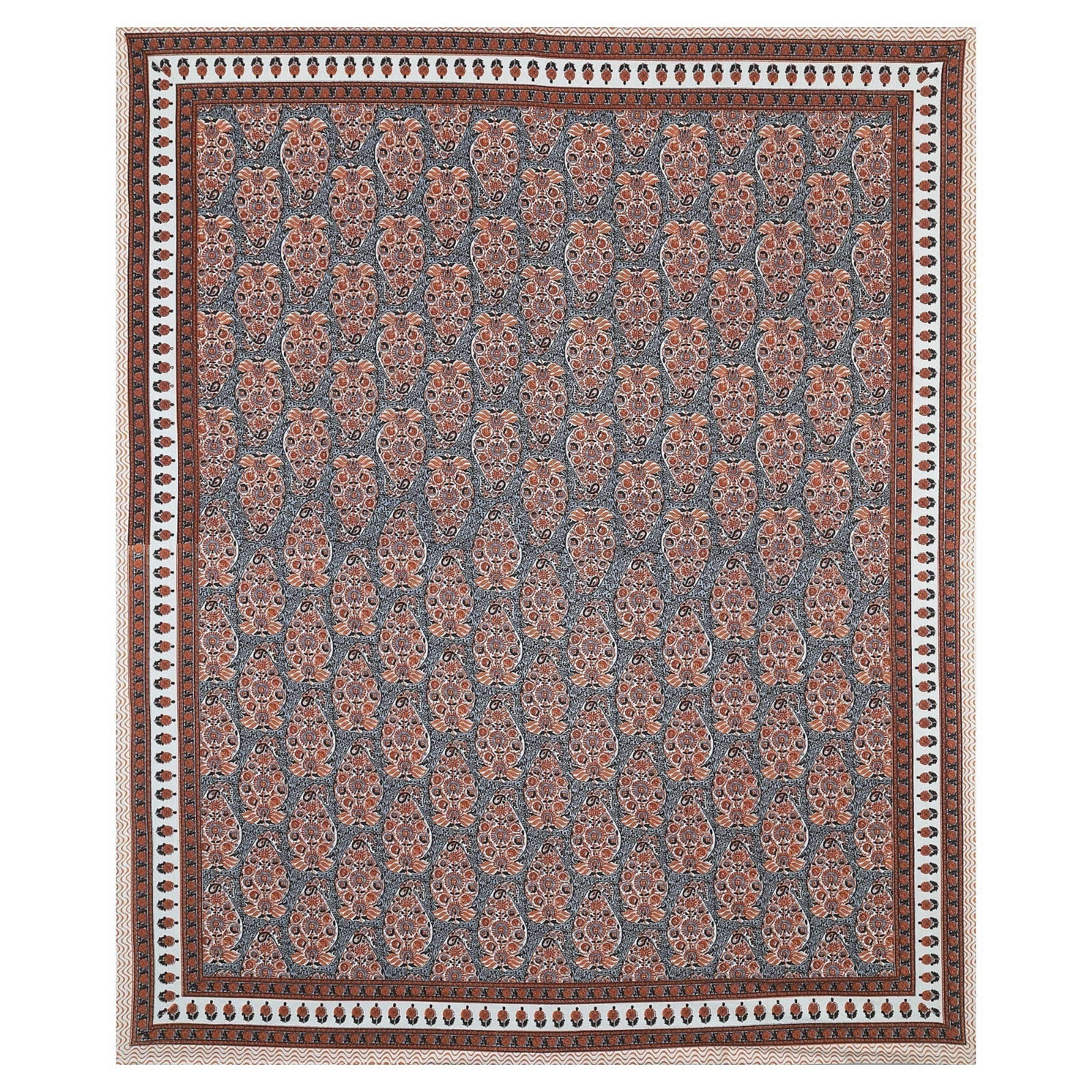 Rudra Bazaar Multicolour 210 TC Cotton Double King Bedsheet With 2 Pillow Covers - Distacart