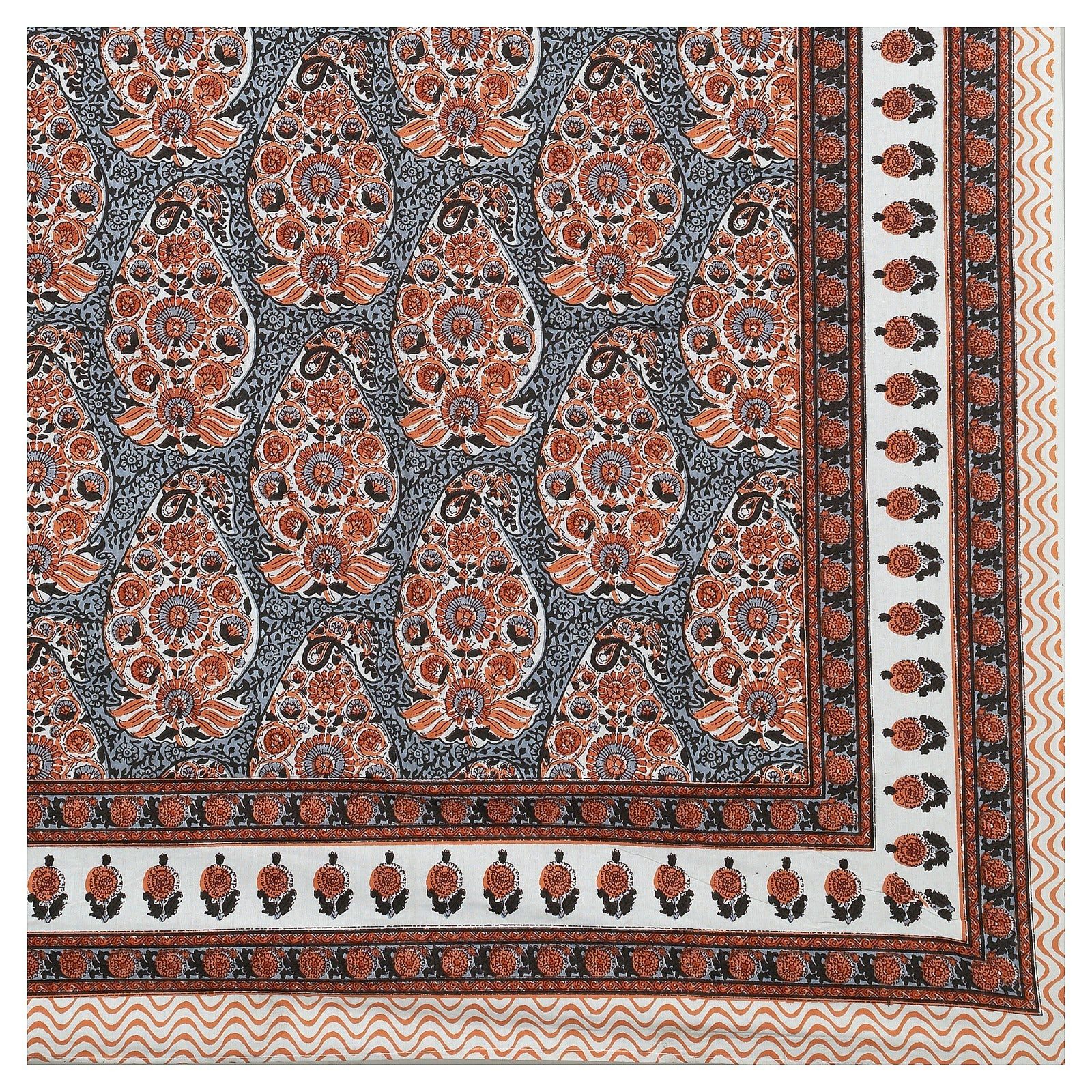 Rudra Bazaar Multicolour 210 TC Cotton Double King Bedsheet With 2 Pillow Covers - Distacart