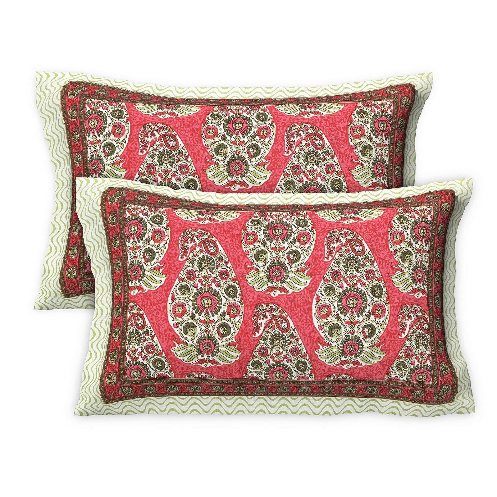 Rudra Bazaar Multicolour 210 TC Cotton Double King Bedsheet With 2 Pillow Covers - Distacart