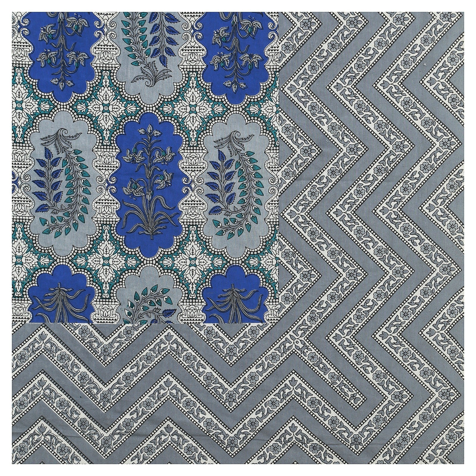 Rudra Bazaar Multicolour 210 TC Cotton Double King Bedsheet With 2 Pillow Covers - Distacart