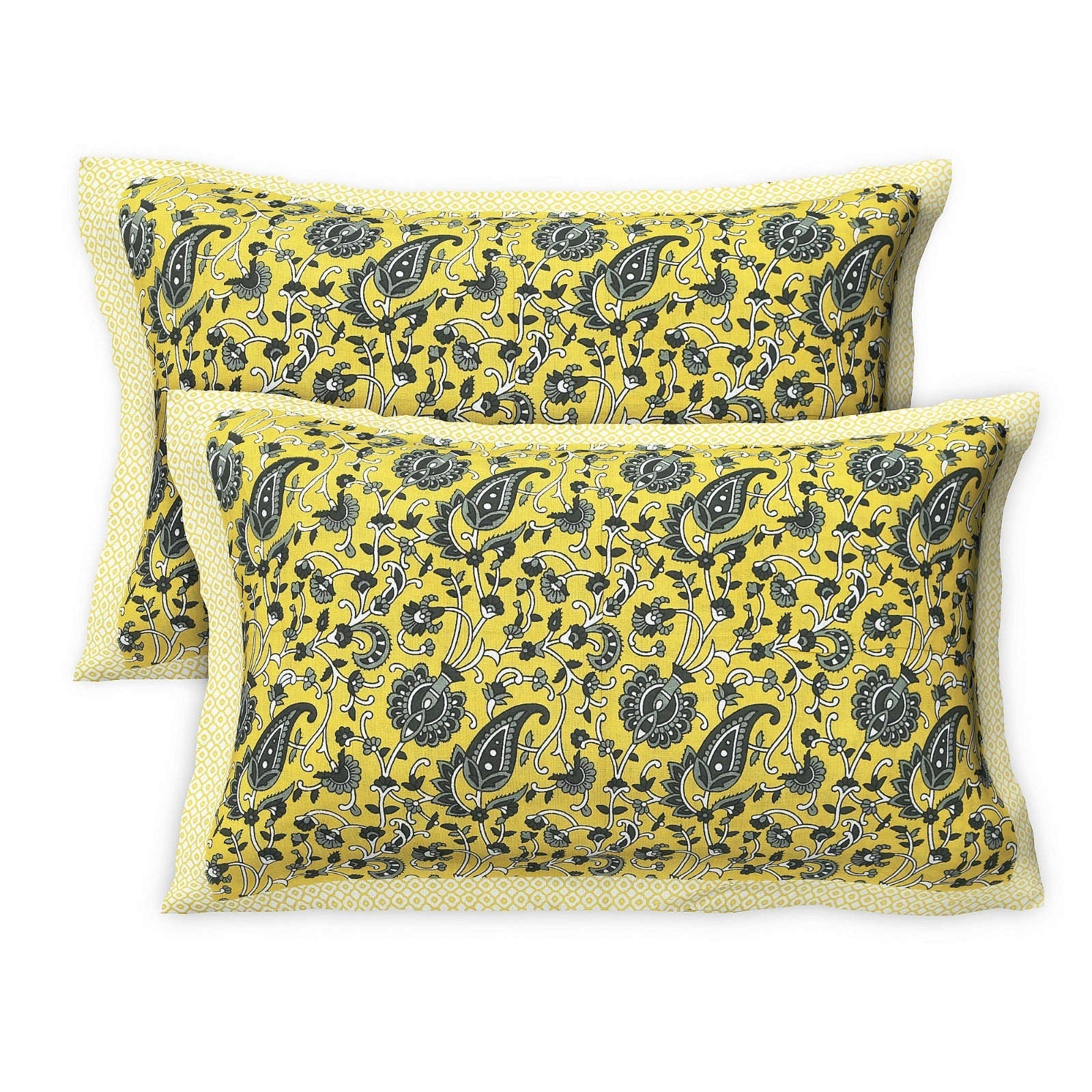 Rudra Bazaar Multicolour 210 TC Cotton Double King Bedsheet With 2 Pillow Covers - Distacart